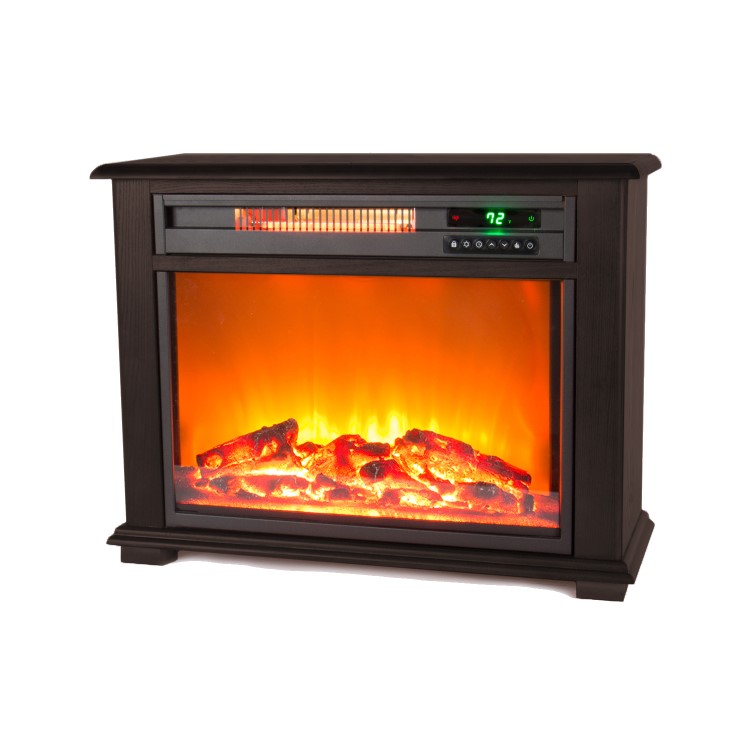 28.5" Fireplace Heater - Dark Walnut