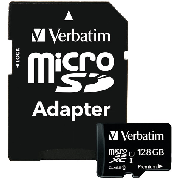 Verbatim 44085 128GB Premium microSDXC Card with Adapter